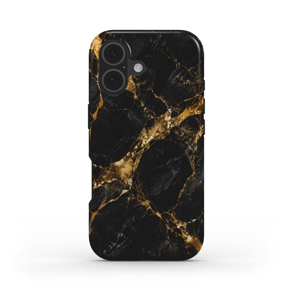 INKASE – Black Gold Marble Tough Phone Case
