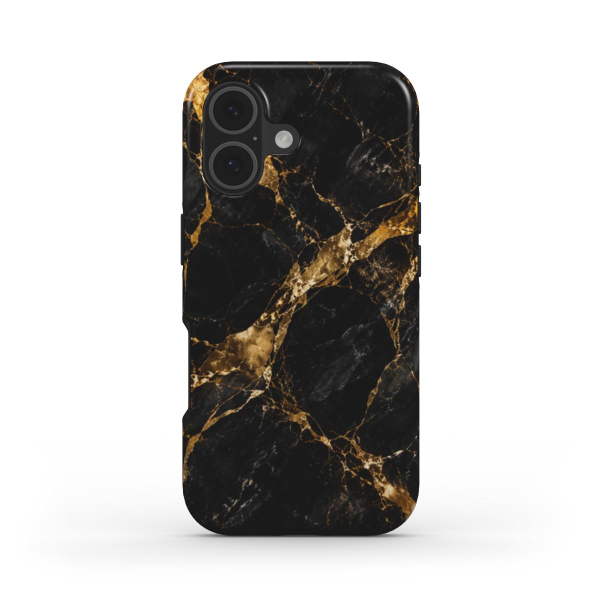 INKASE – Black Gold Marble Tough Phone Case
