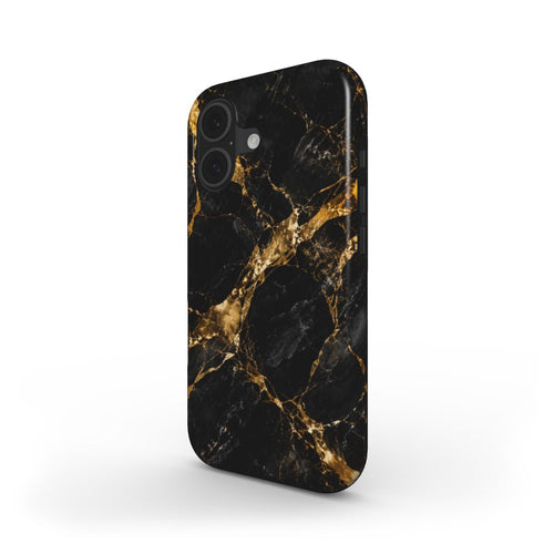 INKASE – Black Gold Marble Tough Phone Case