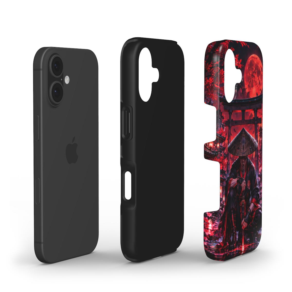 INKASE-Crimson Moon Ronin – Anime Samurai Phone Case