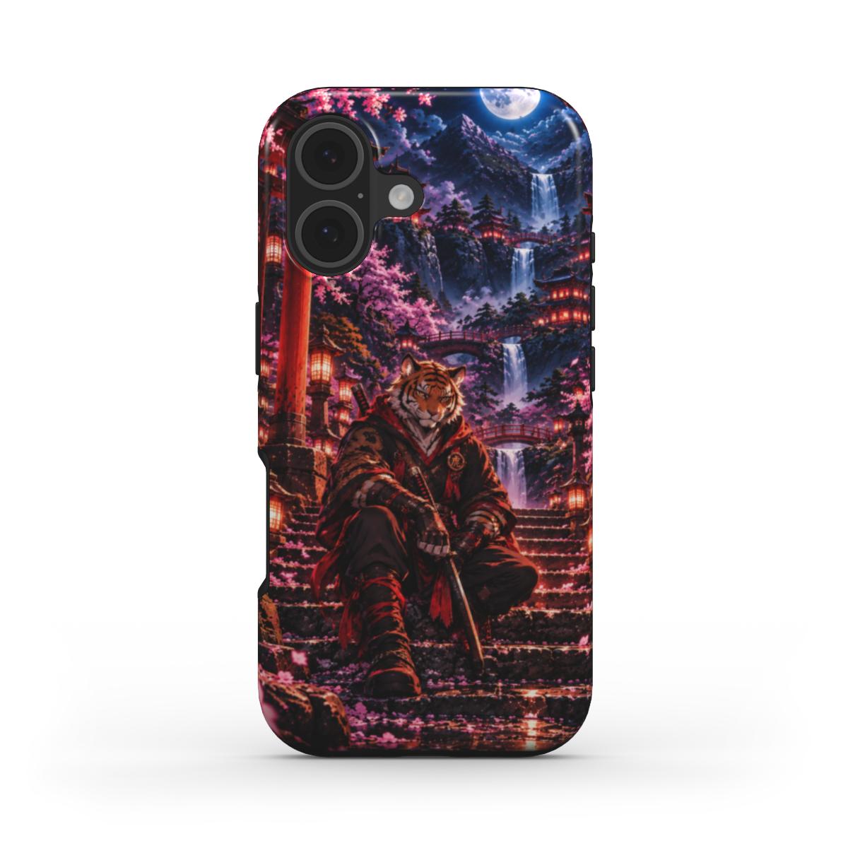 INKASE – Moonlit Wolf Samurai Anime Tough Phone Case