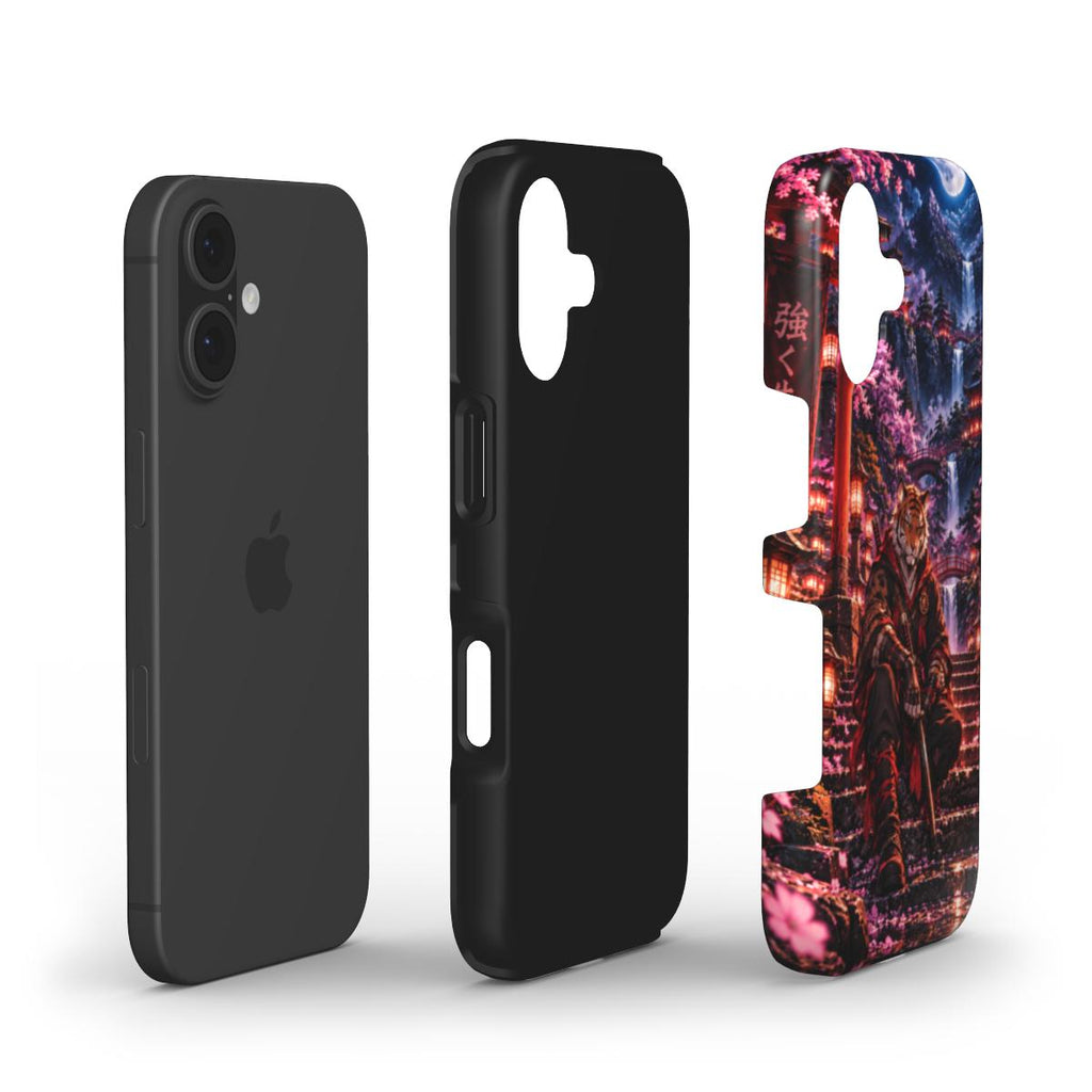 INKASE – Moonlit Wolf Samurai Anime Tough Phone Case