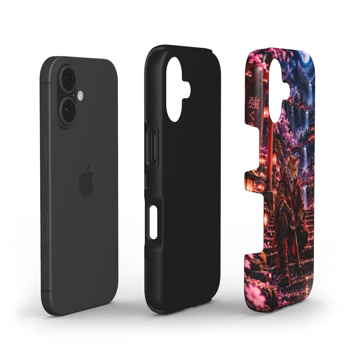 INKASE – Moonlit Wolf Samurai Anime Tough Phone Case