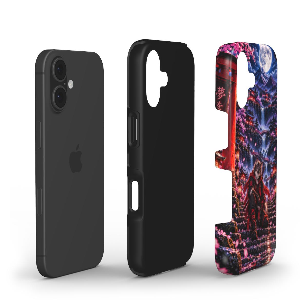 INKASE – Moonlit Wolf Guardian Anime Tough Phone Case