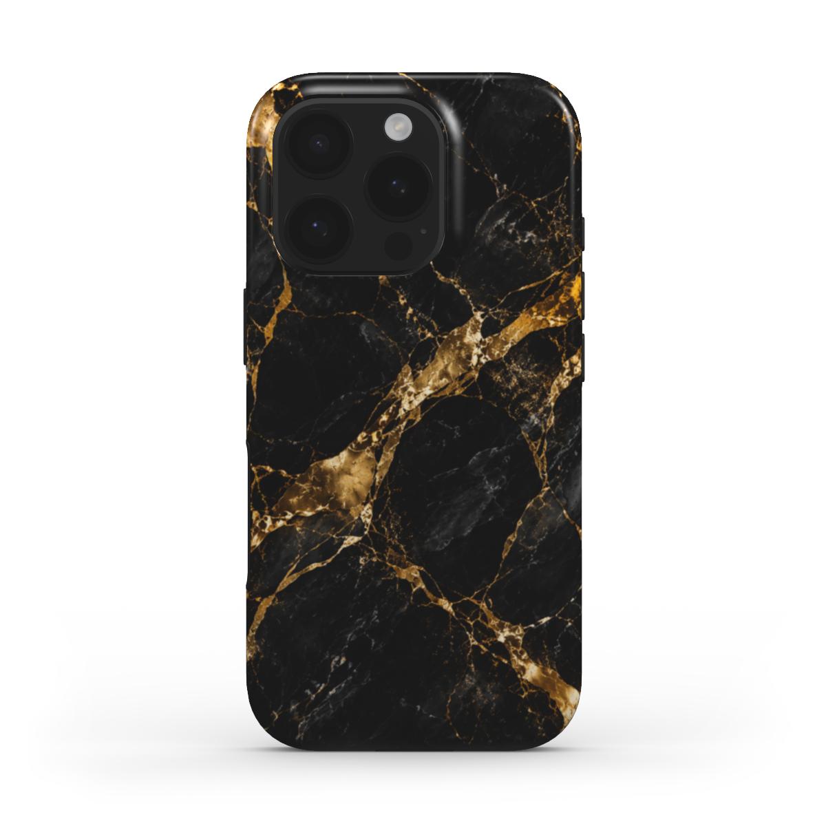 INKASE – Black Gold Marble Tough Phone Case