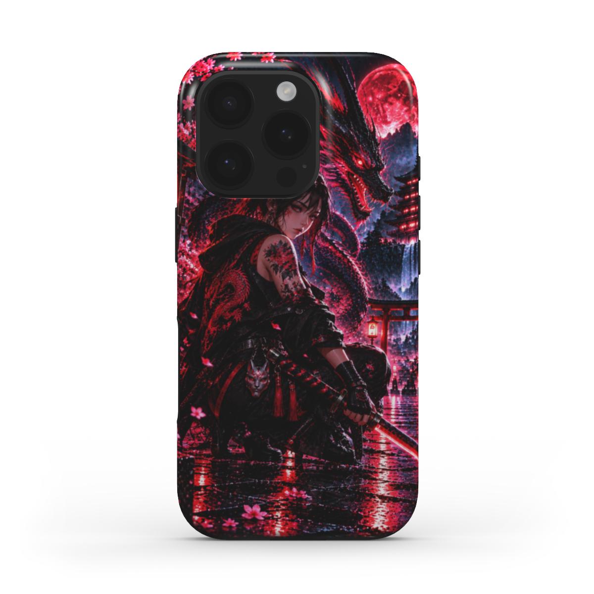 INKASE – Blood Moon Shadow Warrior Anime Tough Phone Case