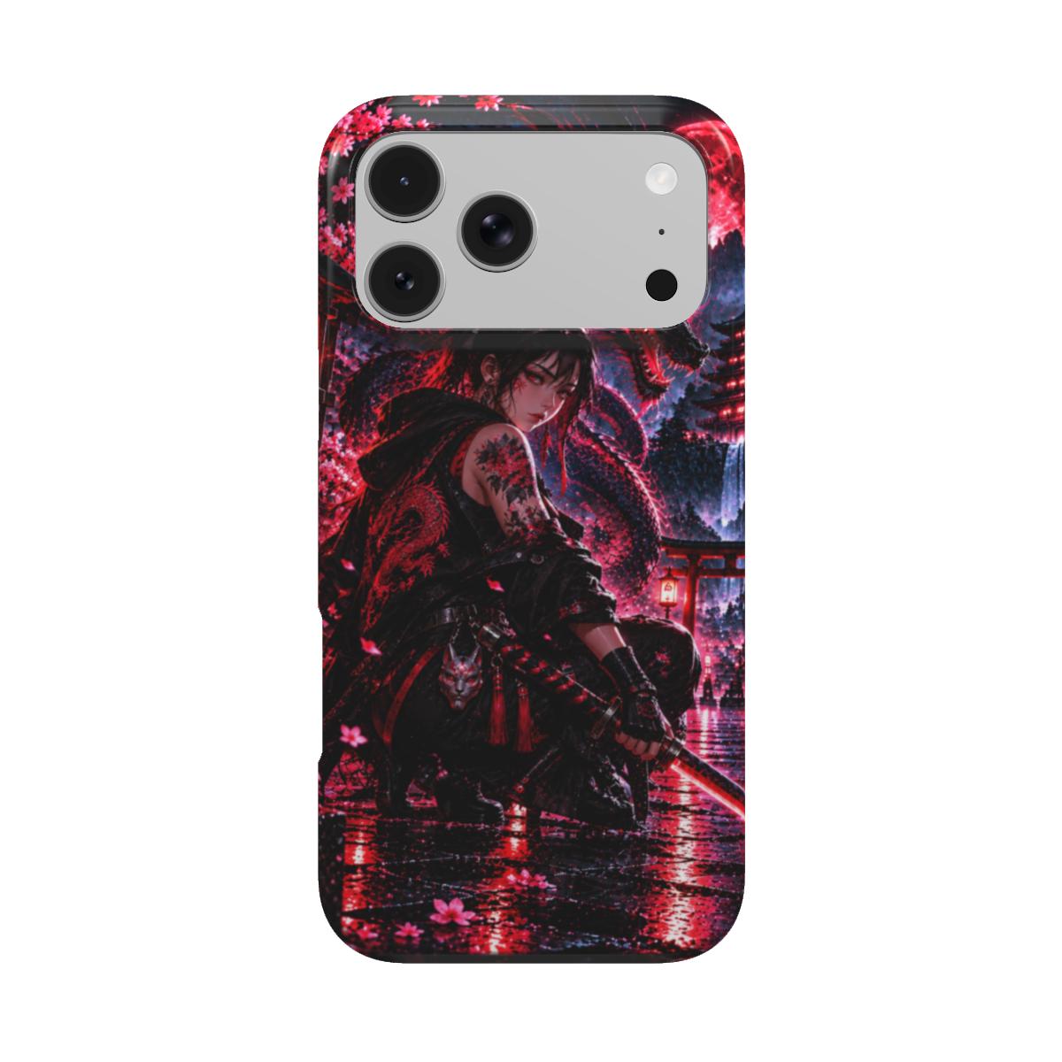 INKASE – Blood Moon Shadow Warrior Anime Tough Phone Case