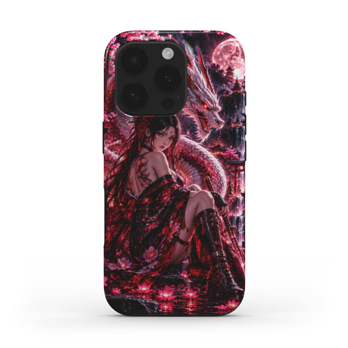 INKASE – Crimson Dragon Empress Anime Tough Phone Case