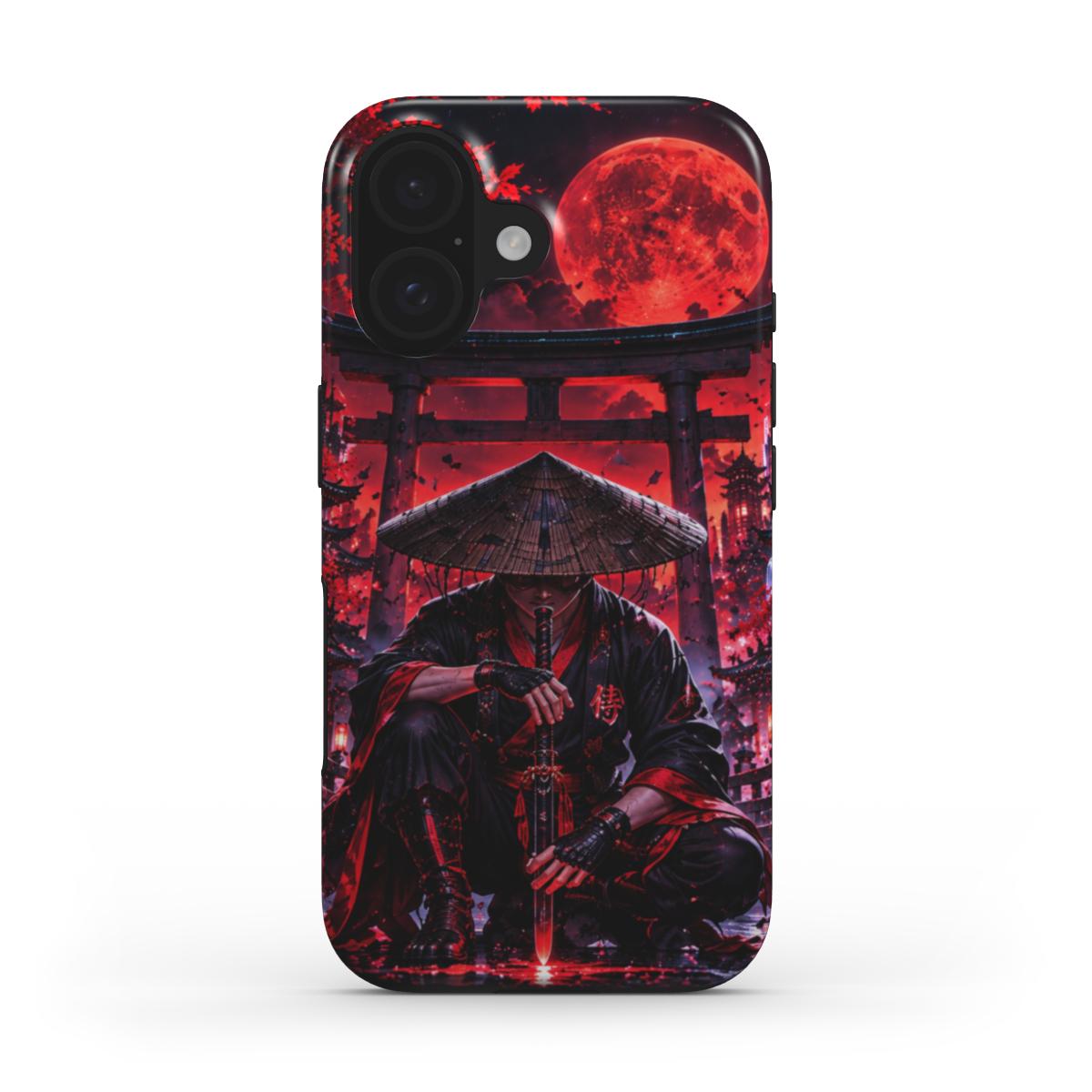 INKASE-Crimson Moon Ronin – Anime Samurai Phone Case