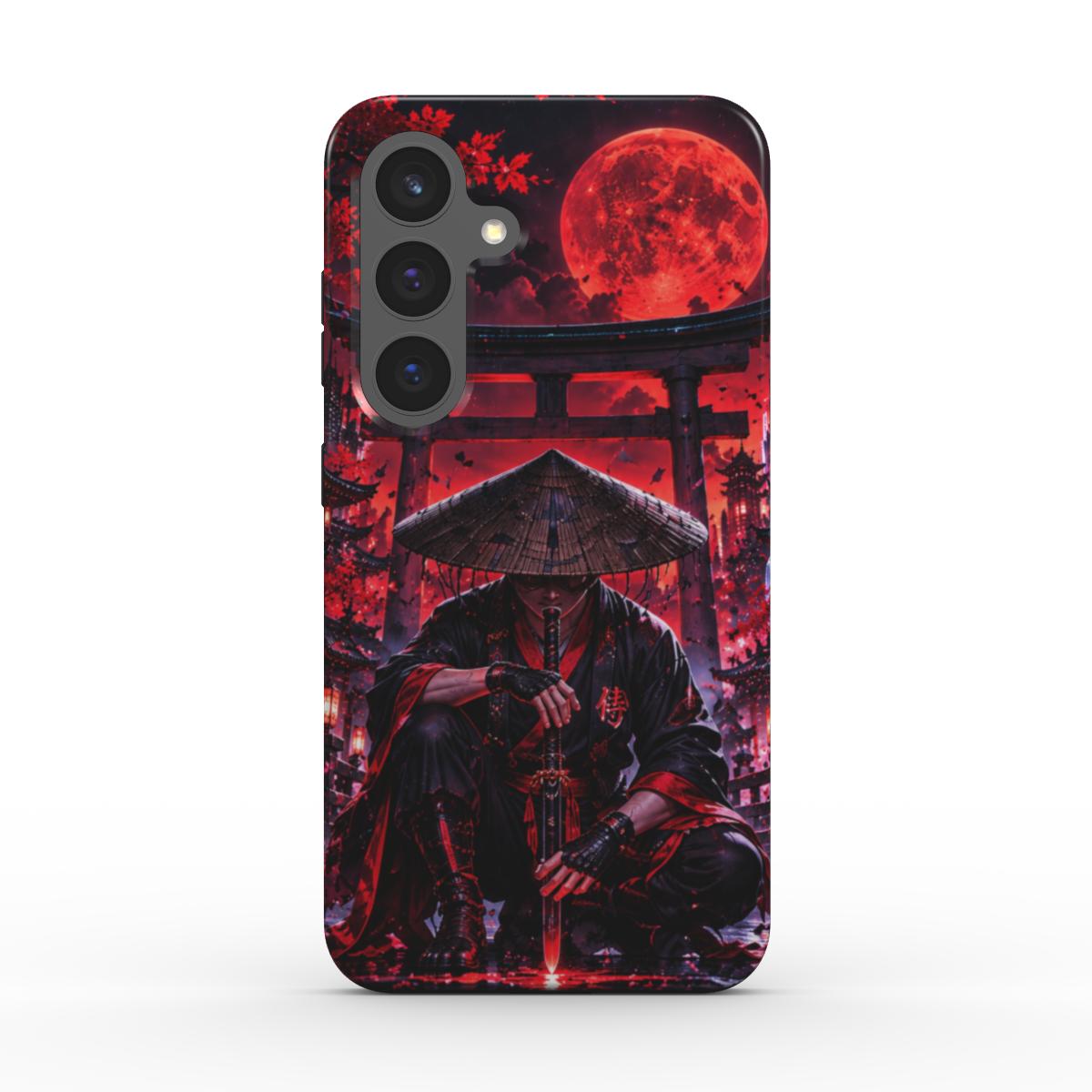 INKASE-Crimson Moon Ronin – Anime Samurai Phone Case