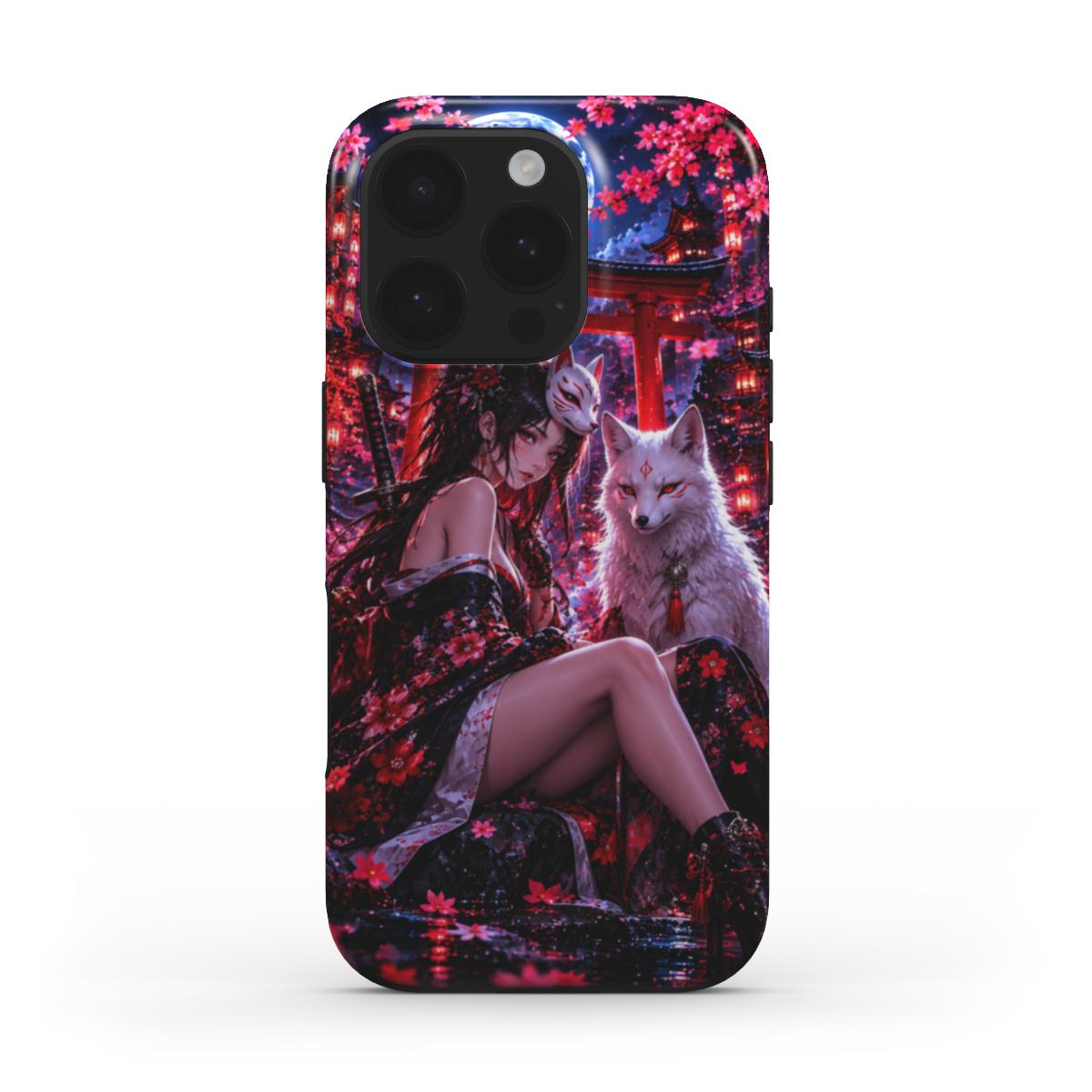INKASE – Moonlit Kitsune Guardian Anime Tough Phone Case