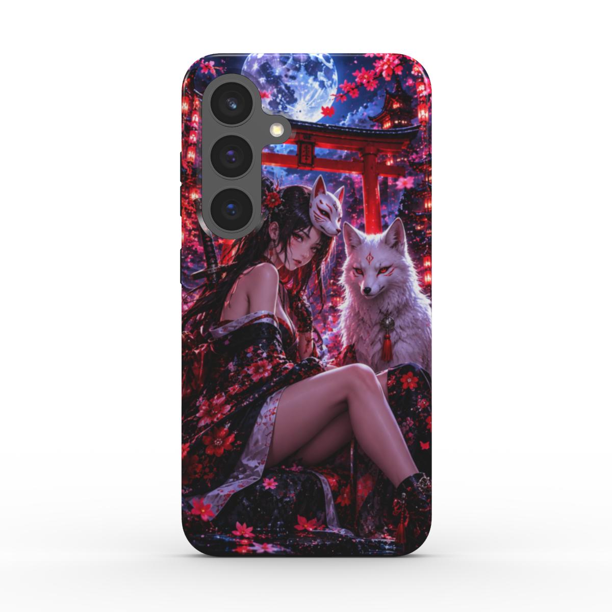 INKASE – Moonlit Kitsune Guardian Anime Tough Phone Case