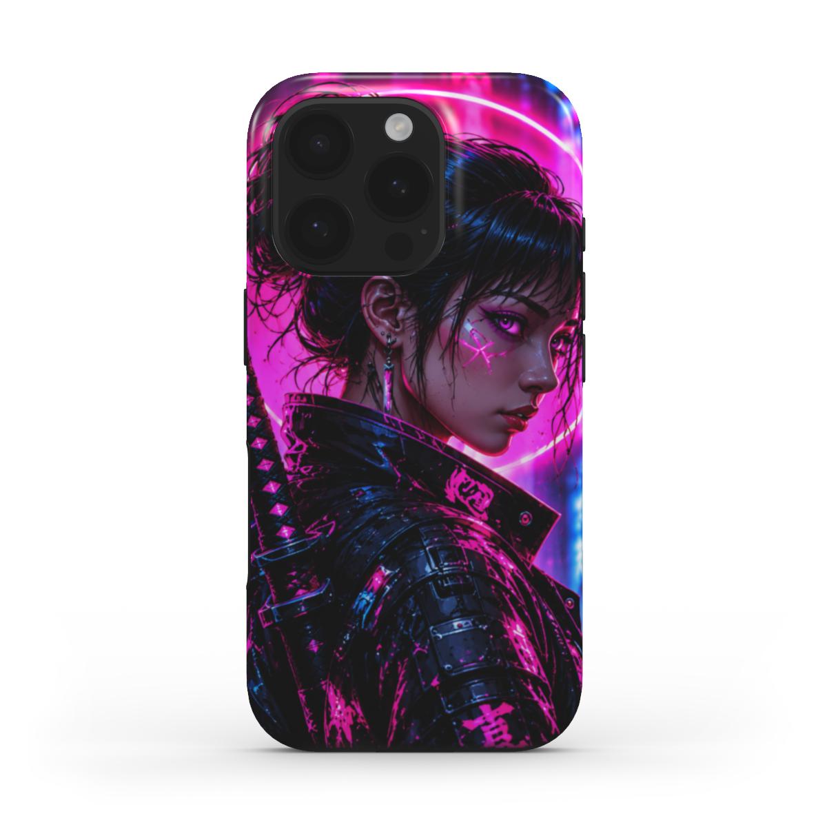 INKASE – Neon Shadow Cyborg Anime Tough Phone Case